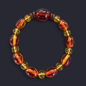 Amber Colored Boho Bracelet